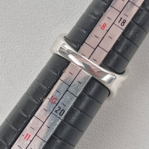 NEW Chunky Stacked Sterling Silver Ring Sz 9 - Picture 6 of 6